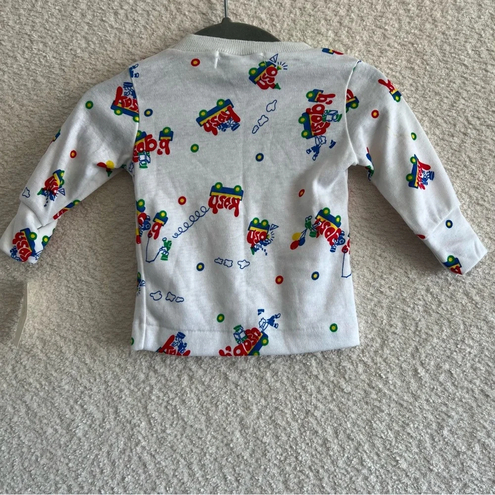 OshKosh B’Gosh NWT Infant Vintage Trains‎ Long Sleeve Shirt Size 3-6 Months